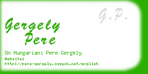 gergely pere business card